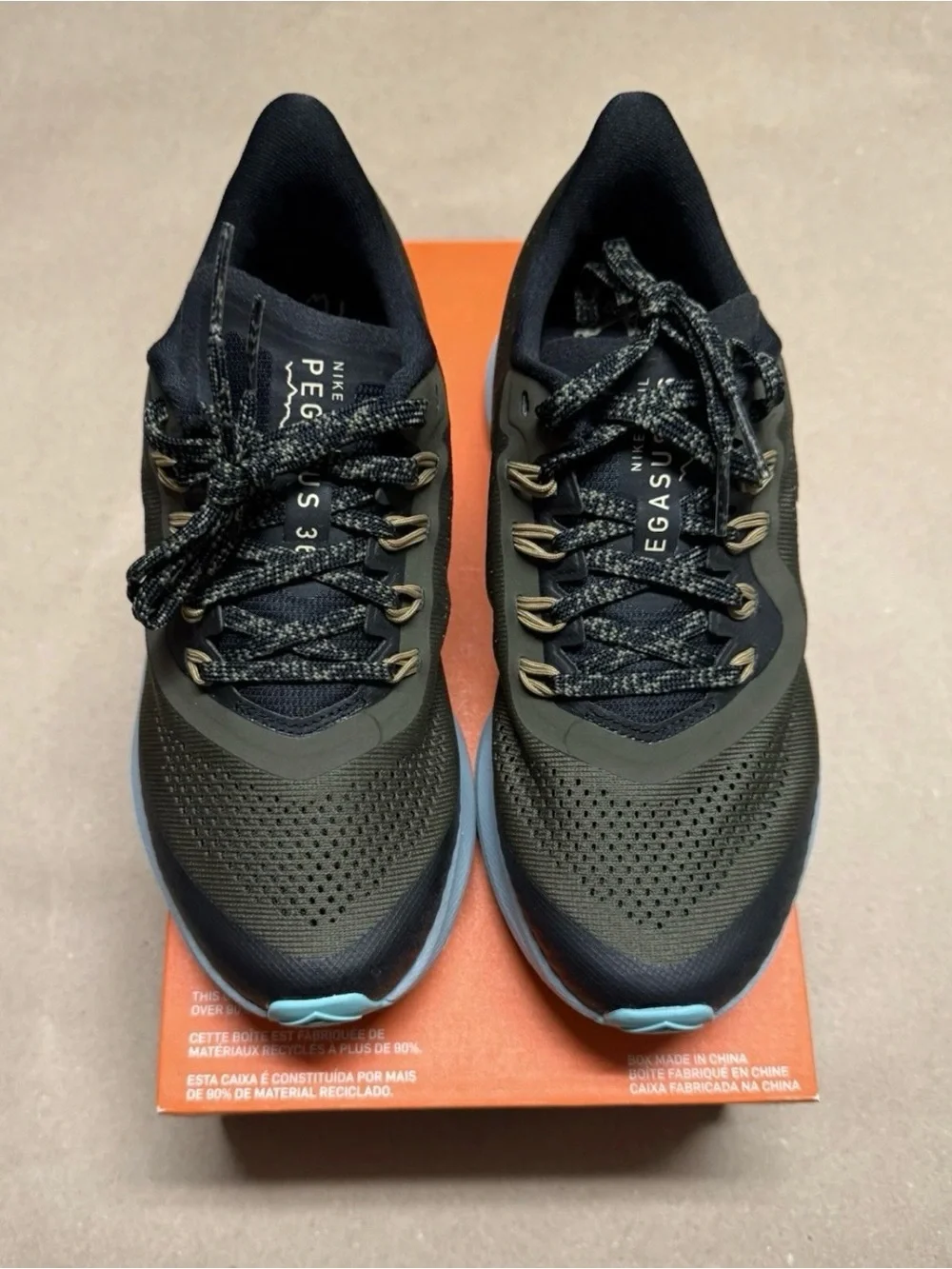 Nike Air Zoom Pegasus 36 Trail Cargo Khaki Womens size 5 Trail Hiking Shoes NEW!